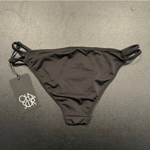 NWT Chaser Bikini Bottom, Black Double Strap, Women’s Medium - Picture 4 of 4